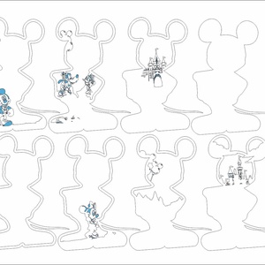 DIY - Mickey Mouse világa, 3D hatású, többrétegű alkotás - otthon & életmód - dekoráció - dísztárgy - Meska.hu