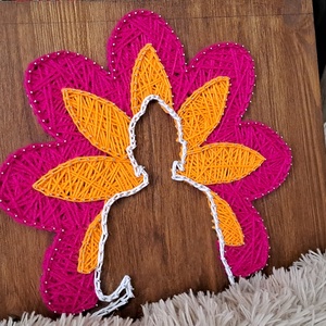 Buddha fonalkép  - otthon & életmód - dekoráció - fali és függő dekoráció - falra akasztható dekor - Meska.hu