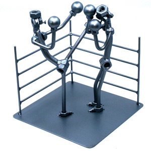 Kickbox férfiak / hölgyek, Művészet, Fém, Szobor, Fémmegmunkálás, Kovácsoltvas, Meska