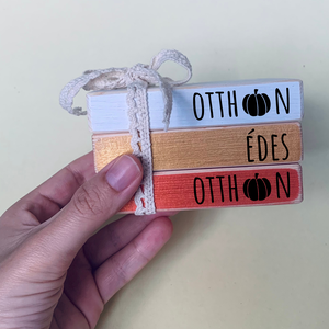 Őszi dekoráció, Otthon édes otthon mini könyv csomag - otthon & életmód - dekoráció - asztal és polc dekoráció - asztaldísz - Meska.hu
