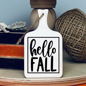 Őszi Dekoráció, Hello Fall mini vágódeszka - otthon & életmód - dekoráció - dísztárgy - Meska.hu