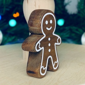 Karácsonyi Dekoráció, Mézeskalács figura - karácsony - adventi díszek - adventi asztaldísz - Meska.hu