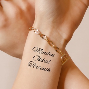 Ideiglenes tetoválás, Minden Okkal Történik felirattal (3 db / csomag) - otthon & életmód - papír, írószer - matrica, matrica csomag - Meska.hu