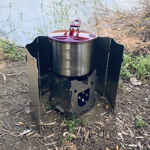 Hobo kályha, rozsdamentes + fújtató + grill rács + fűszertartó + szélfogó - otthon & életmód - ház & kert - bográcsozás, grillezés - Meska.hu