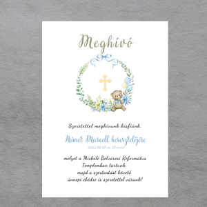 Keresztelési meghívó, kereszt motívummal - otthon & lakás - papír írószer - meghívó - Meska.hu