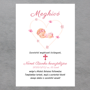 Keresztelési meghívó babás motívummal - otthon & életmód - papír, írószer - ajándékozás kellékei - meghívó - Meska.hu