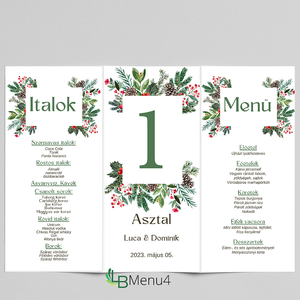 Esküvői menüháromszög  - esküvő - meghívó & kártya - menü - Meska.hu