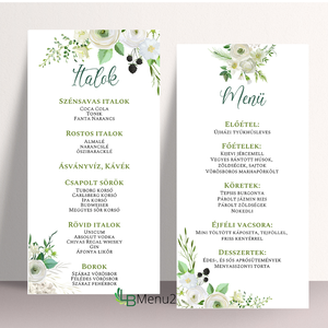 Esküvői menükártya - esküvő - meghívó & kártya - menü - Meska.hu