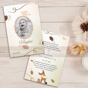 Unisex mghívó keresztelőre, saját fotóval, Otthon & Életmód, Papír, írószer, Meghívó, Ajándékozás kellékei, Fotó, grafika, rajz, illusztráció, MESKA