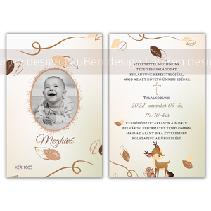 Unisex mghívó keresztelőre, saját fotóval - otthon & életmód - papír, írószer - ajándékozás kellékei - meghívó - Meska.hu