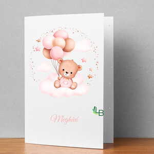 Kinyitható meghívók keresztelőre macikkal, fiús és lányos, Otthon & Életmód, Papír, írószer, Meghívó, Ajándékozás kellékei, Fotó, grafika, rajz, illusztráció, MESKA