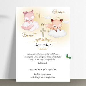 Meghívók keresztelőre, fiús és lányos - otthon & életmód - papír, írószer - ajándékozás kellékei - meghívó - Meska.hu