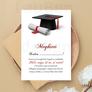 Iskolai ballagási meghívó 4 - otthon & életmód - papír, írószer - ajándékozás kellékei - meghívó - Meska.hu