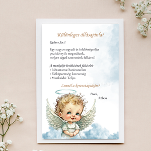 Kreatív keresztszülő felkérő kártya - otthon & életmód - papír, írószer - Meska.hu