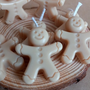 Karácsonyi, mini, illatos szójaviasz gyertya, mézi forma - karácsony - karácsonyi lakásdekoráció - karácsonyi illatgyertya, mécses - Meska.hu