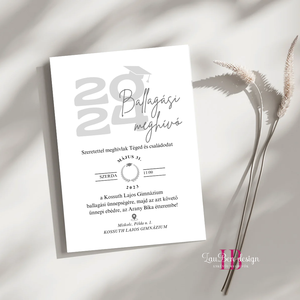 Iskolai ballagási meghívó választható színben - otthon & életmód - papír, írószer - ajándékozás kellékei - meghívó - Meska.hu