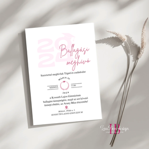 Iskolai ballagási meghívó választható színben - otthon & életmód - papír, írószer - ajándékozás kellékei - meghívó - Meska.hu