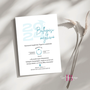 Iskolai ballagási meghívó választható színben - otthon & életmód - papír, írószer - ajándékozás kellékei - meghívó - Meska.hu