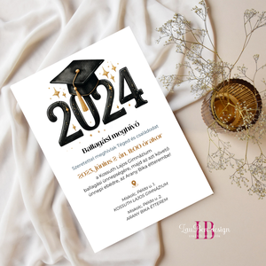 Általános iskolai ballagási meghívó 2024 - otthon & életmód - papír, írószer - Meska.hu