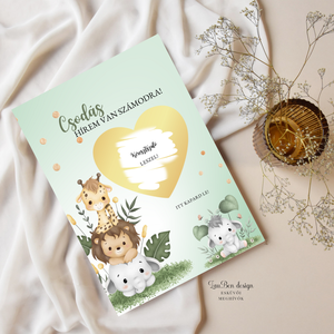 Keresztszülő felkérő kártyák, kaparós felülettel, Otthon & Életmód, Papír, írószer, Meghívó, Ajándékozás kellékei, Fotó, grafika, rajz, illusztráció, MESKA