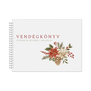 Esküvői vendégfüzet, téli mintával 1, Esküvő, Emlék & Ajándék, Vendégkönyv, Fotó, grafika, rajz, illusztráció, MESKA