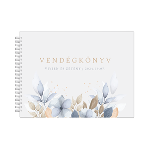 Esküvői vendégfüzet, kék, Esküvő, Emlék & Ajándék, Vendégkönyv, Fotó, grafika, rajz, illusztráció, MESKA