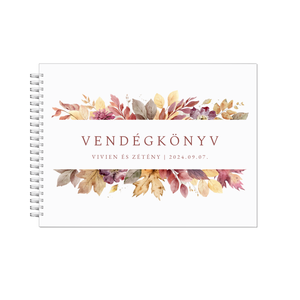 Esküvői vendégfüzet, őszi 19, Esküvő, Emlék & Ajándék, Vendégkönyv, Fotó, grafika, rajz, illusztráció, MESKA