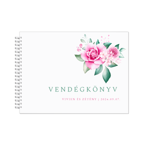 Esküvői vendégfüzet, virágos25, Esküvő, Emlék & Ajándék, Vendégkönyv, Fotó, grafika, rajz, illusztráció, MESKA