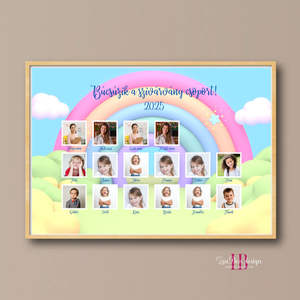 Óvodai vagy bölcsis ballagási tabló, szivárvány, Otthon & Életmód, Dekoráció, Kép & Falikép, Poszter, Fotó, grafika, rajz, illusztráció, MESKA