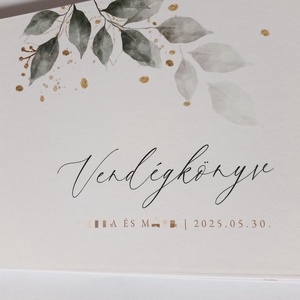 Esküvői vendégkönyv, greenary - esküvő - emlék & ajándék - vendégkönyv - Meska.hu