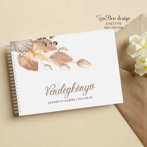 Esküvői vendégkönyv-pampás, Esküvő, Emlék & Ajándék, Vendégkönyv, Fotó, grafika, rajz, illusztráció, MESKA