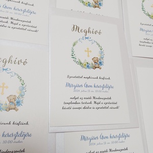 Keresztelési meghívó, kereszt motívummal - otthon & életmód - papír, írószer - ajándékozás kellékei - meghívó - Meska.hu