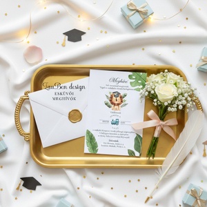 Ballagási meghívó ovisoknak (zöld), Otthon & Életmód, Papír, írószer, Ajándékozás kellékei, Meghívó, Fotó, grafika, rajz, illusztráció, MESKA