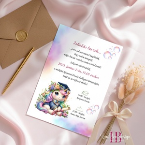 Ballagási meghívó ovisoknak (unikornis)) - Meska.hu