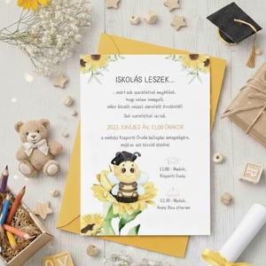 Ovis ballagási meghívó, méhecskével - Meska.hu