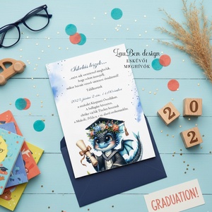 Ballagási meghívó ovisoknak (sárkány) - Meska.hu