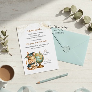 Ballagási meghívó ovisoknak(nyuszis) - Meska.hu