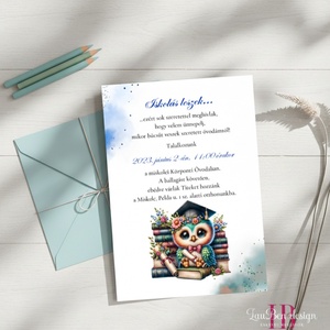 Ballagási meghívó ovisoknak(bagoly) - Meska.hu