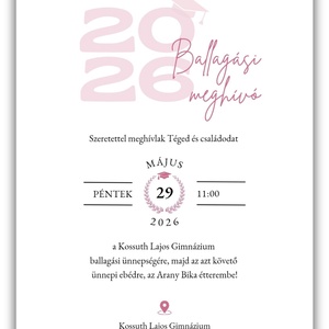 Iskolai ballagási meghívó választható színben - otthon & életmód - papír, írószer - ajándékozás kellékei - meghívó - Meska.hu