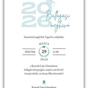 Iskolai ballagási meghívó választható színben - otthon & életmód - papír, írószer - ajándékozás kellékei - meghívó - Meska.hu