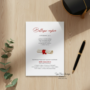 Iskolai ballagási meghívó - Meska.hu