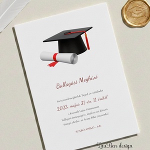 Iskolai ballagási meghívó 4, Otthon & Életmód, Papír, írószer, Ajándékozás kellékei, Meghívó, Fotó, grafika, rajz, illusztráció, MESKA