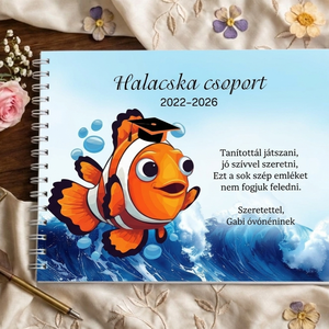 Halacskás emlékkönyv, óvodai ballagási ajándék, Játék & Sport, Ovis felszerelés, Egyéb ovis kiegészítő, Fotó, grafika, rajz, illusztráció, MESKA