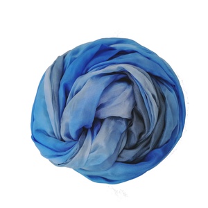 kék és szürke selyemsál STÓLA méretben - ruha & divat - sál, sapka, kendő - sál - Meska.hu