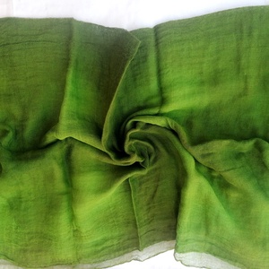 zöld fények nagy géz-sál  - ruha & divat - sál, sapka, kendő - sál - Meska.hu