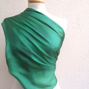zöld selyemkendő 90x90cm - ruha & divat - sál, sapka, kendő - kendő - Meska.hu