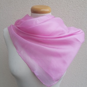 halvány pink selyemkendő, Ruha & Divat, Sál, Sapka, Kendő, Sál, Selyemfestés, MESKA