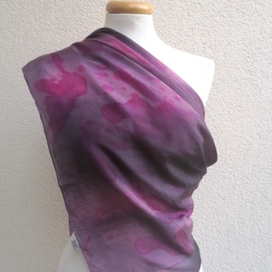 ciklámen éjszaka selyemkendő 90x90 - Meska.hu