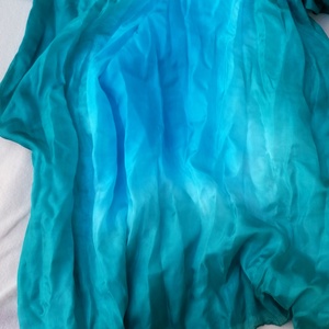 Türkiz és petrol selyemsál STÓLA méretben - ruha & divat - sál, sapka, kendő - sál - Meska.hu