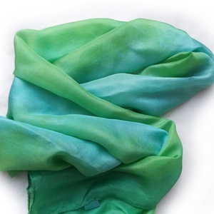 zöld tenger selyemsál - ruha & divat - sál, sapka, kendő - sál - Meska.hu